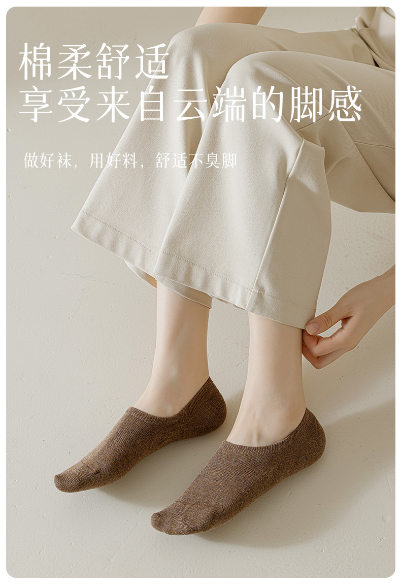 袜子女船袜春夏防滑不掉跟正品无骨抗菌防臭吸汗浅口隐形短袜详情2