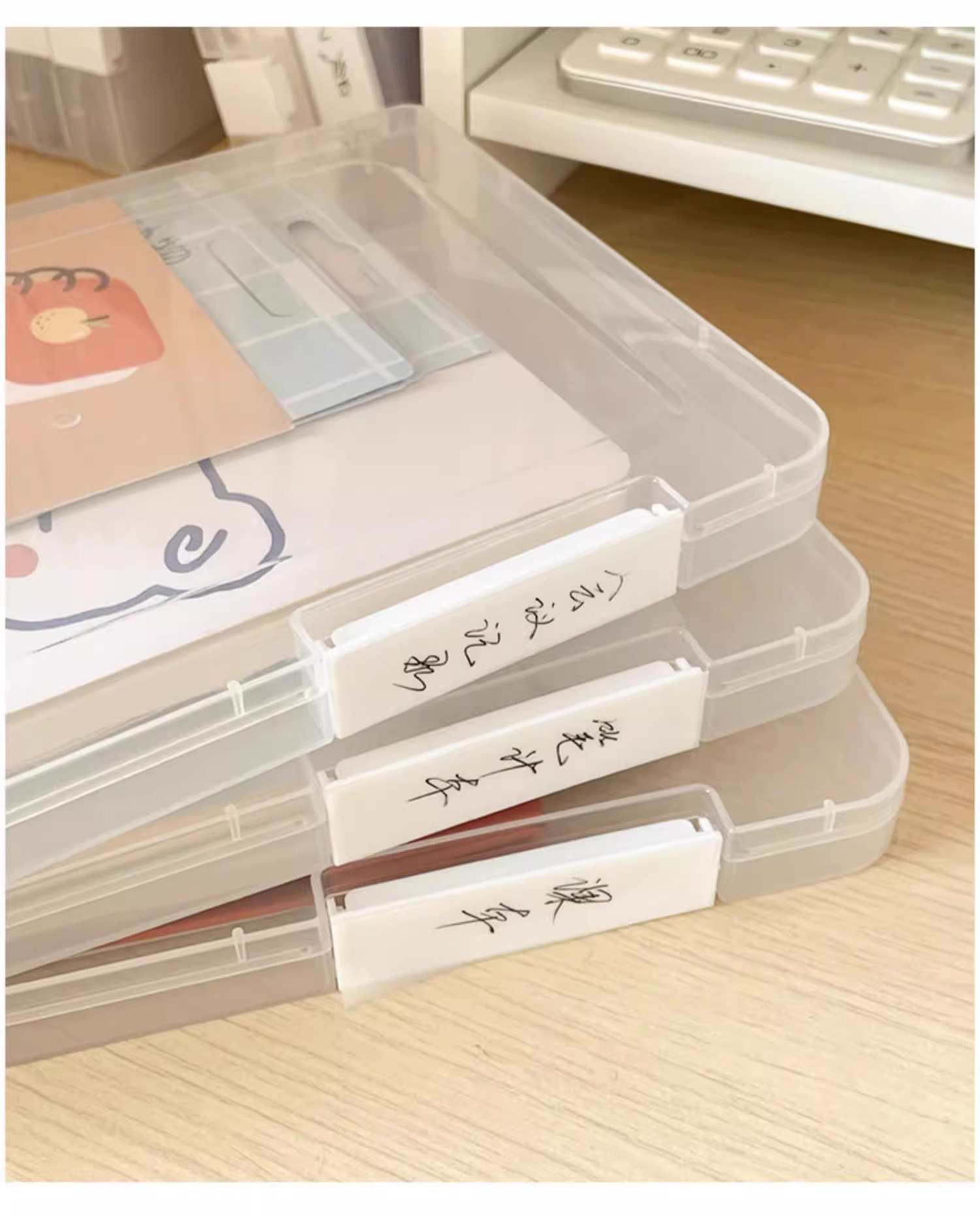 A4文件收纳盒桌面多功能说明书证件资料A5收纳盒办公票据整理盒详情5