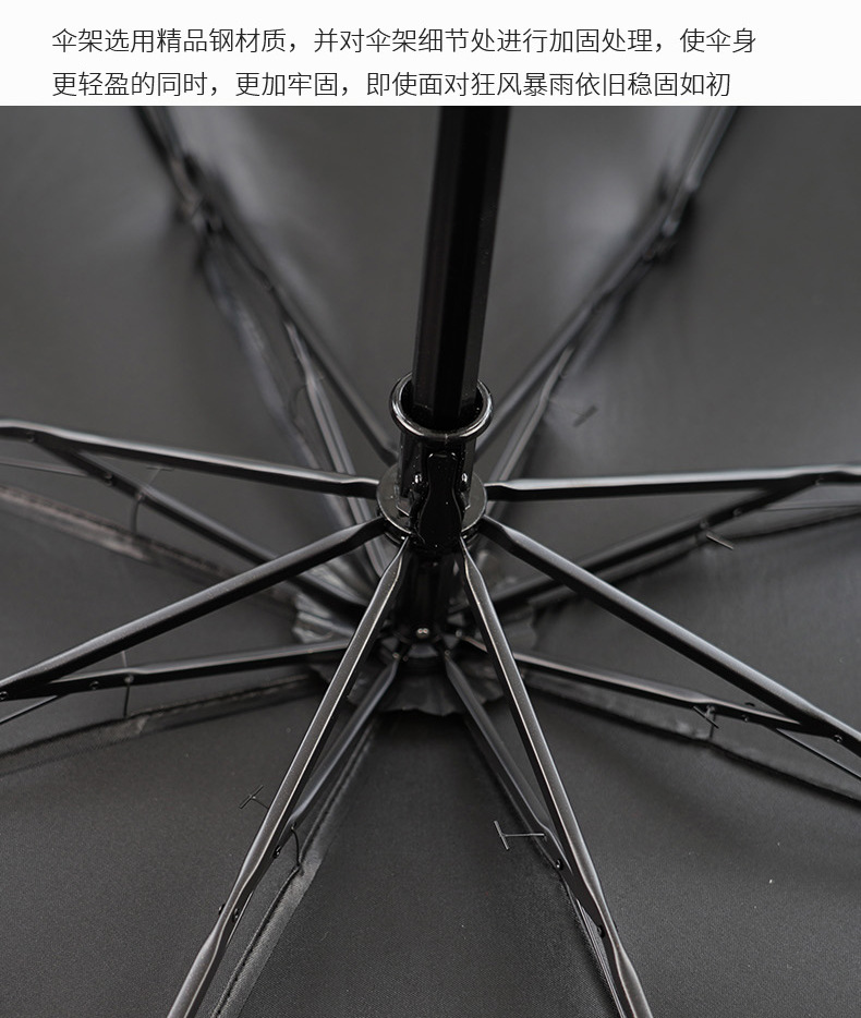 伞折叠遇水开花雨伞防晒遮阳伞晴雨两用三折伞黑胶太阳伞防紫外线详情15