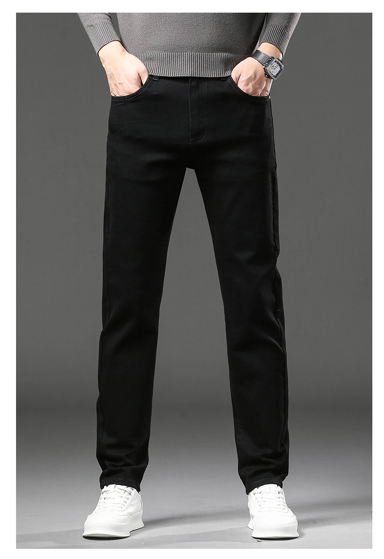 Comfortable straight-leg jeans for men, slim and form-fitting summer fashion jeans pic 14