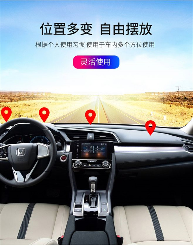 Dual-axis alloy dual-ball magnetic head car stand, 720-degree car dual-section mobile phone stand, magnetic navigation mobile phone stand pic 10