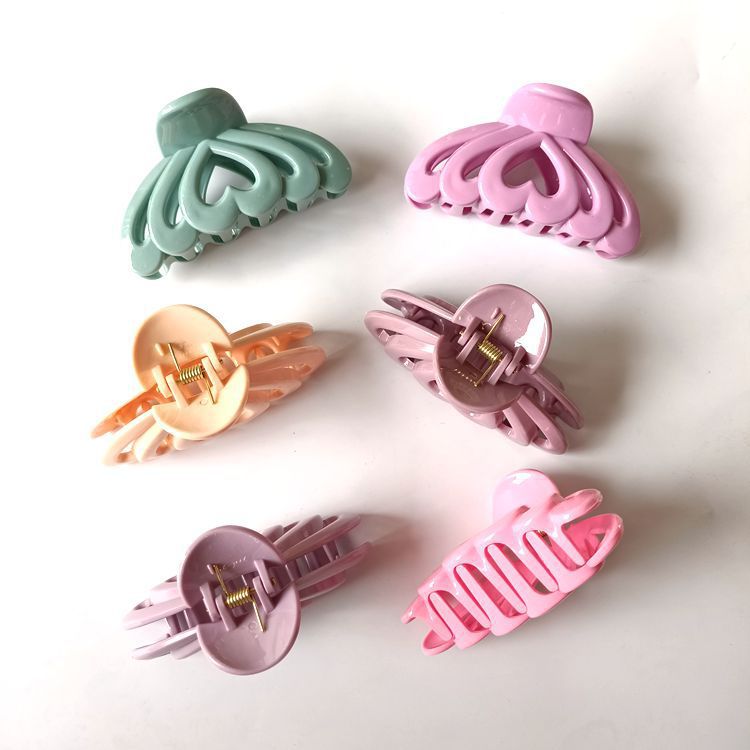 【1-5区】184号抓夹 12/包彩色发抓冰淇淋色塑料抓夹抓手时尚韩版色发夹发抓1元2元货源详情2
