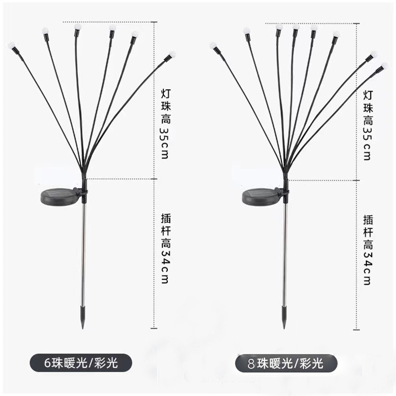 New Year decorative lawn lights, firefly outdoor lights, villa atmosphere, internet-famous New Year welcoming lights, solar decorative lights pic 4