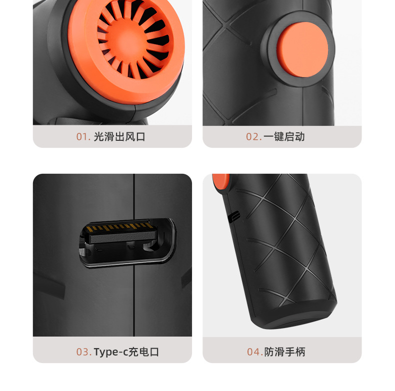 夕米手持便携式车载吸尘器 吸吹两用一体无线大吸力汽车用吸尘器详情15