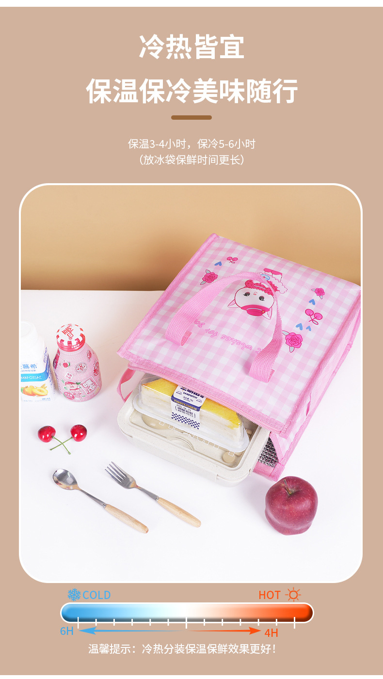厂家直销批发学生手提饭盒袋多功能牛津布加厚饭盒手提保温袋详情3