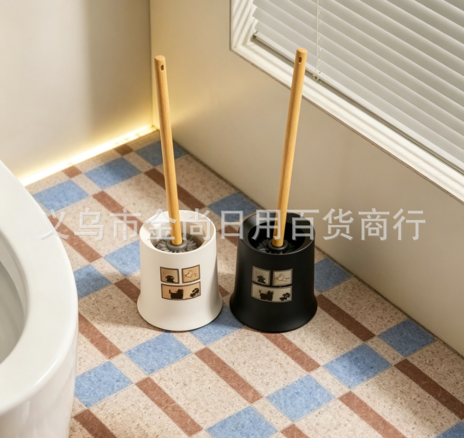 Creative high appearance level toilet brush, no blind spots in the toilet, household bathroom squat toilet, long-handled toilet cleaning brush, cleaning brush wholesale pic 4
