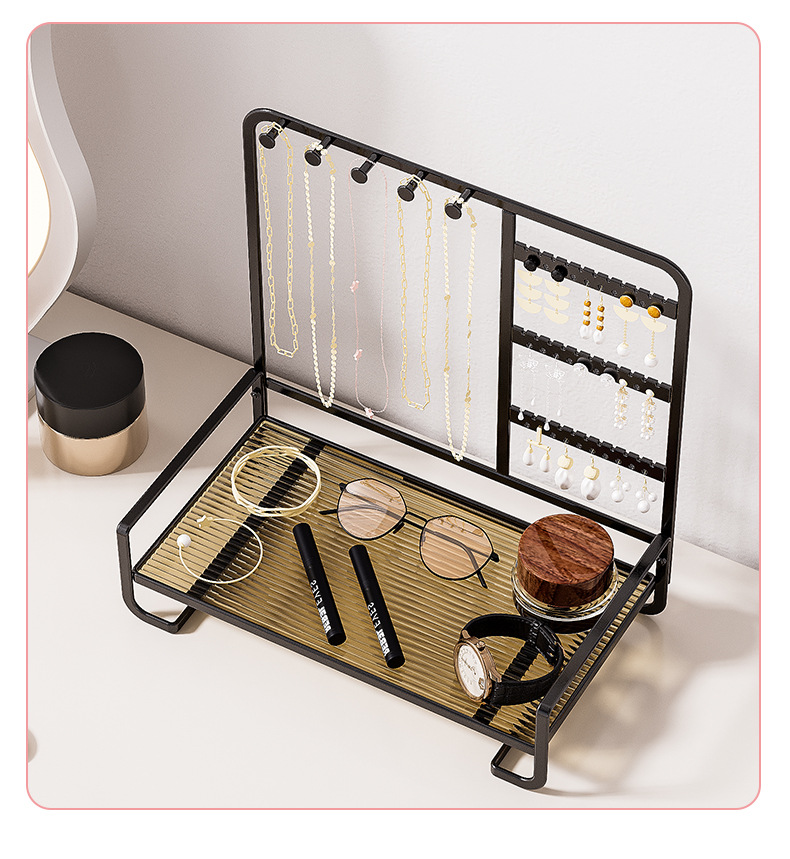亚马逊桌面首饰收纳架戒指手镯挂架项链手链耳环饰品展示架置物架详情16