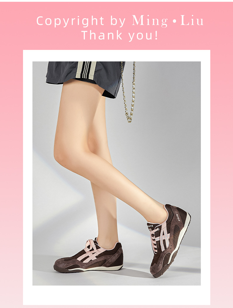 内增高3.5cm真皮阿甘鞋复古德训鞋运动女鞋2025年秋季新款华夫鞋详情25