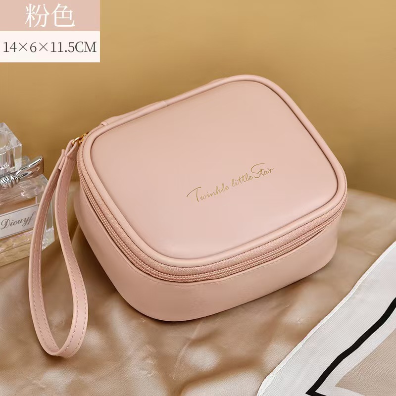 New PU mini portable sanitary napkin storage bag, waterproof hand-held multi-functional cream lipstick makeup bag pic 11