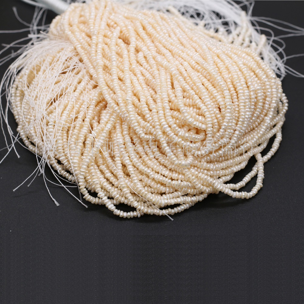 Exquisite natural freshwater pearl flat beads DIY jewelry accessories, handcrafted jewelry necklaces, semi-finished product production and wholesale pic 8