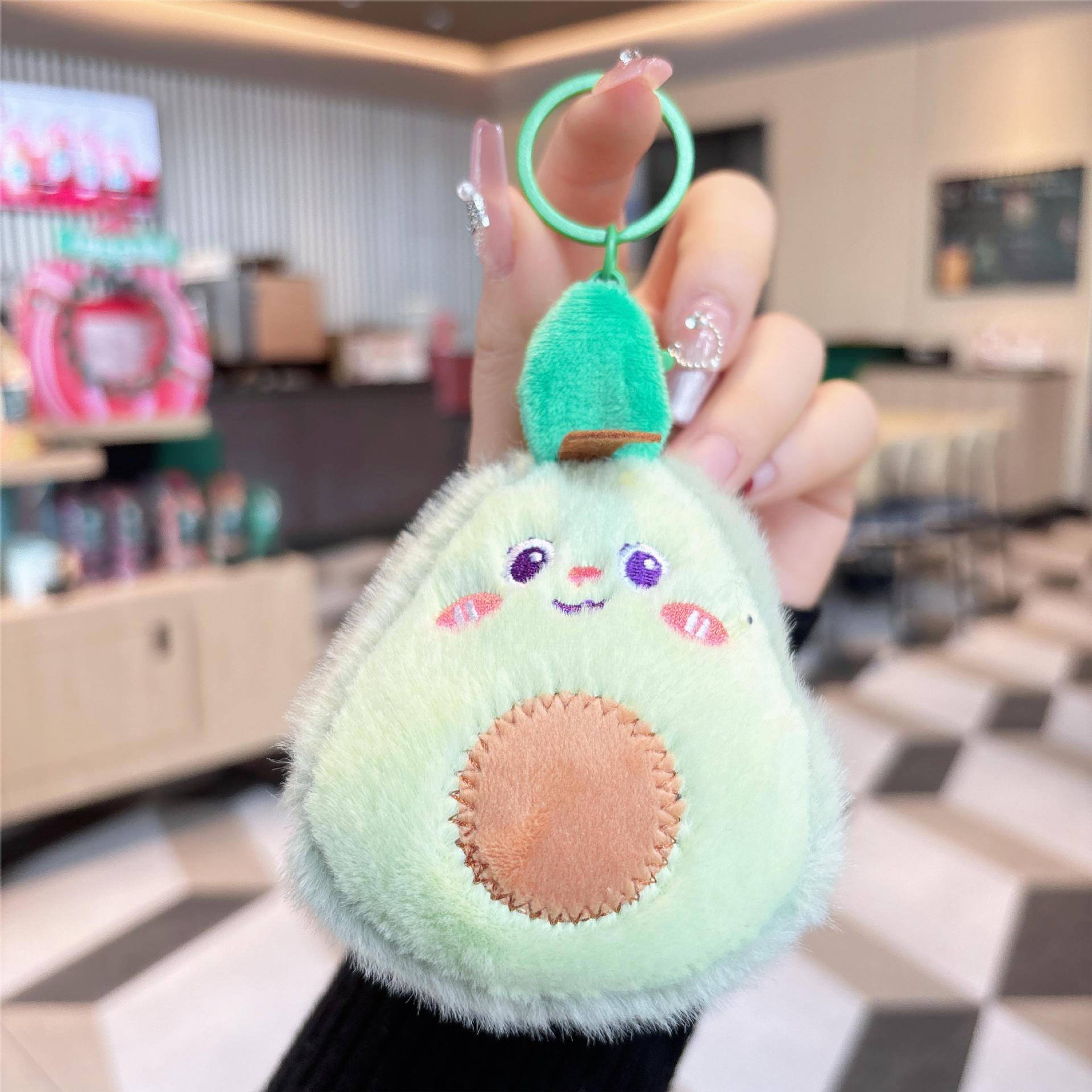 创意水果美食毛绒钥匙扣肉夹馍卡通儿童书包钥匙链可爱少女包挂饰详情37