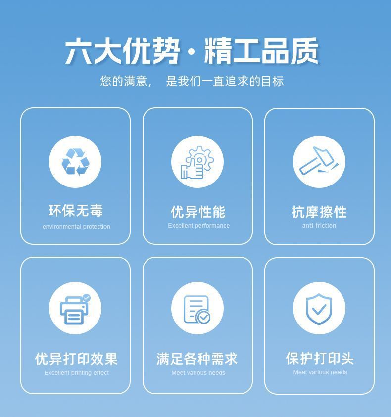 蜡基混合全树脂碳带卷110X300m 条码打印专用色带 碳带40 50 60 70 80 90 100兼容耐用清晰详情4