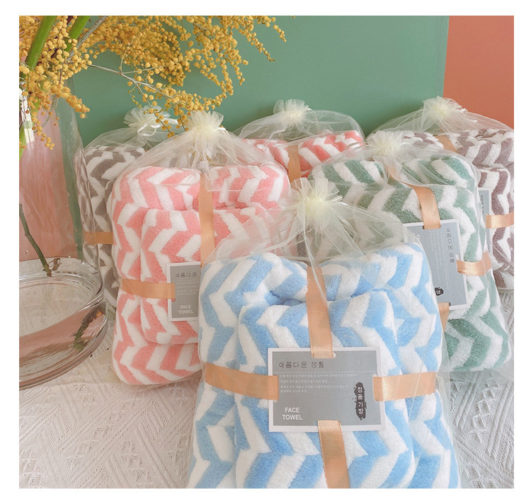 【 Chi Jia 】 Coral Fleece Towel, Bath Towel Set, Beach Towel, Absorbent Mother and Child Towel Gift Box, Thickened Household Towel Set pic 13
