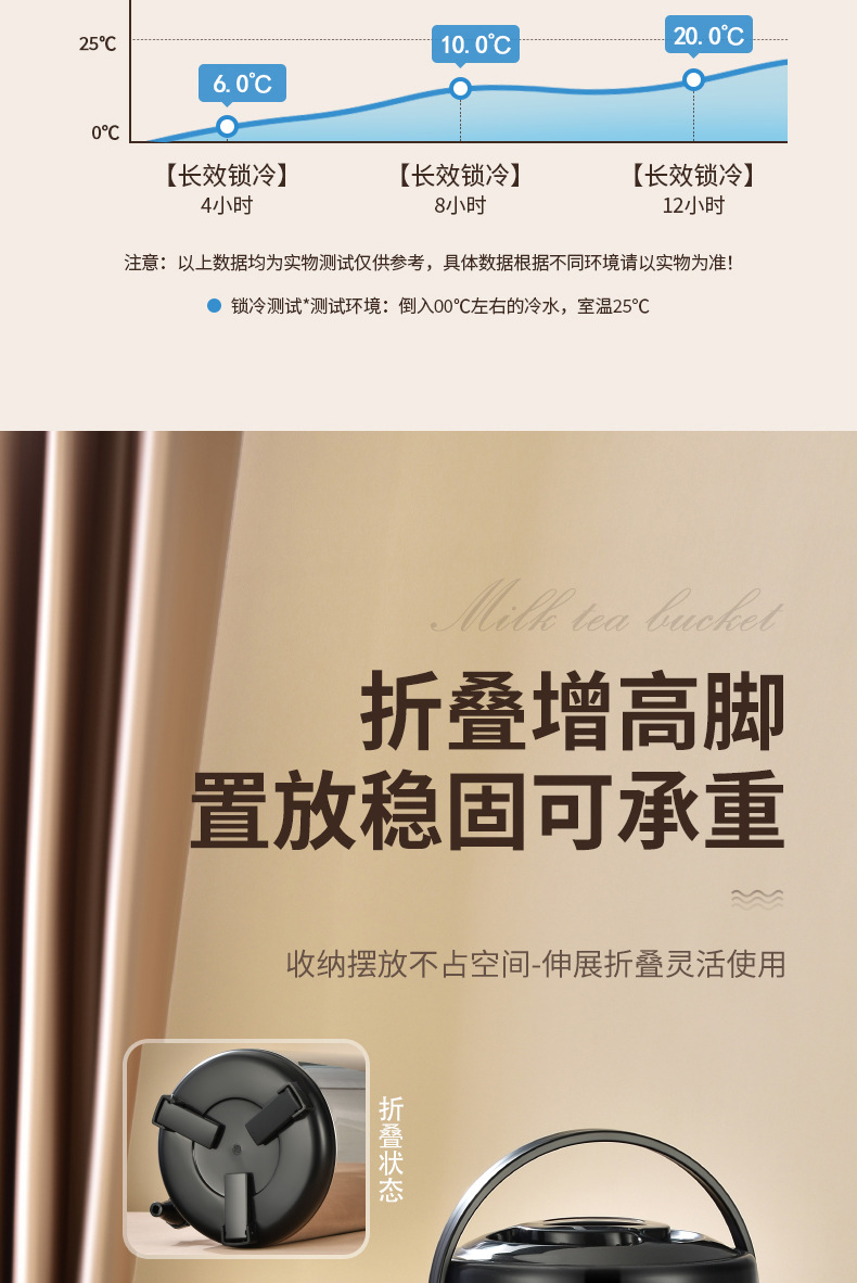 Wholesale stainless steel milk tea buckets, fully foamed insulated buckets, soy milk buckets, juice buckets, breakfast buckets, large capacity pic 8