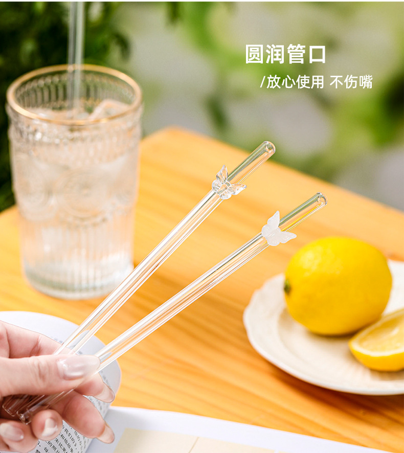 玻璃吸管耐热防口红珍珠奶茶透明成人孕产妇环保非一次性粗大吸管详情7