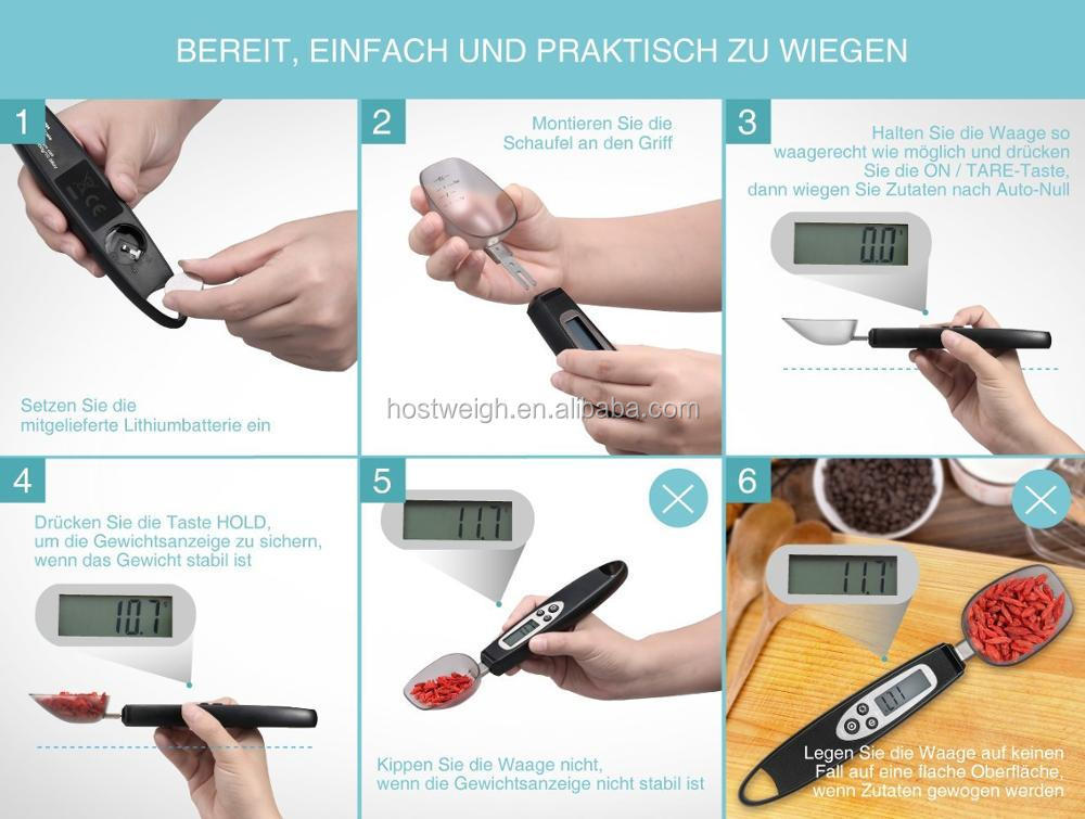 Graduated milk powder scale, kitchen scale, 0.1g detachable and washable electronic spoon scale, salt and oil cooking and baking small scale pic 6