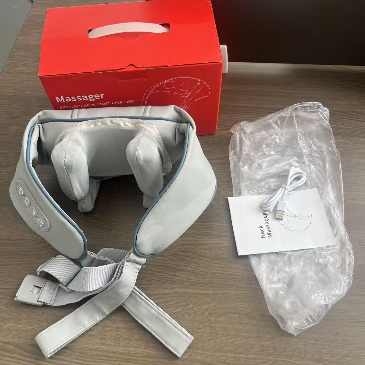 Cross-border shoulder and neck massager, cervical massager, massage the trapezius muscle of the shoulder, cervical multi-functional heating simulation human hand pic 2