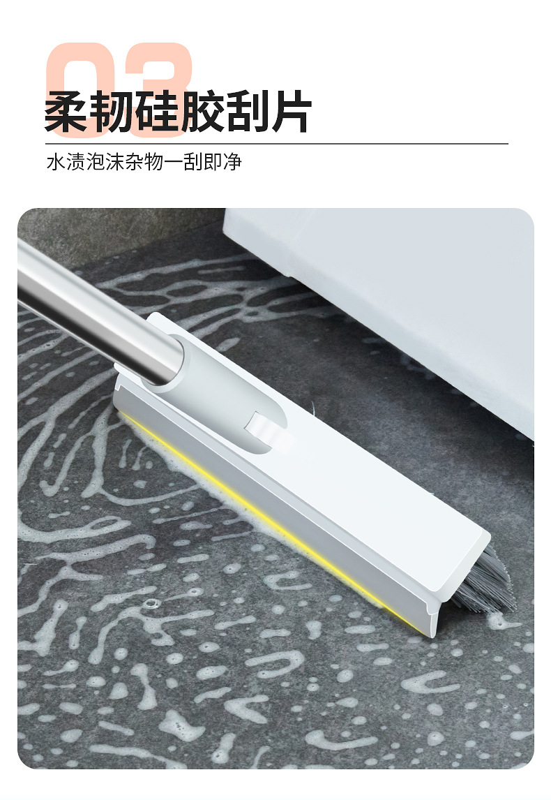 瓷砖地板刷卫生间刷地地缝死角清洁刷浴室厕所洗地金属长柄硬毛刷详情8