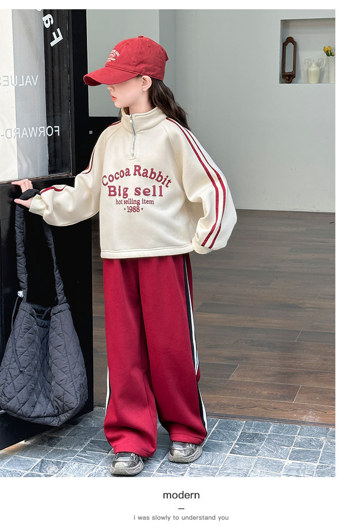 女童春秋套装2025春装新款儿童洋气卫衣大童运动休闲长裤两件套潮详情13
