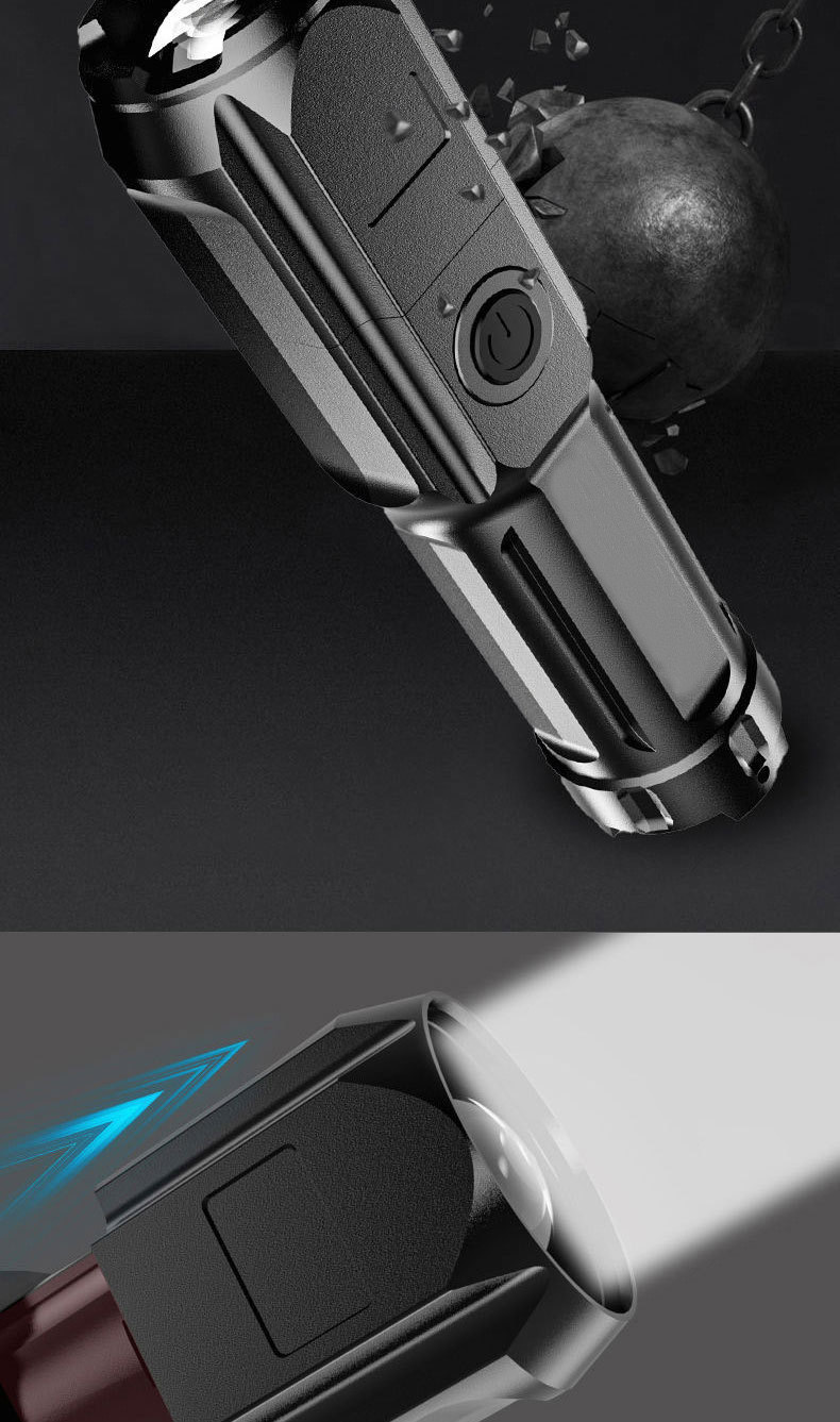 Cross-border bestseller ABS high-intensity focusing flashlight, outdoor portable and commonly used home flashlight distribution, hot flashlight pic 5