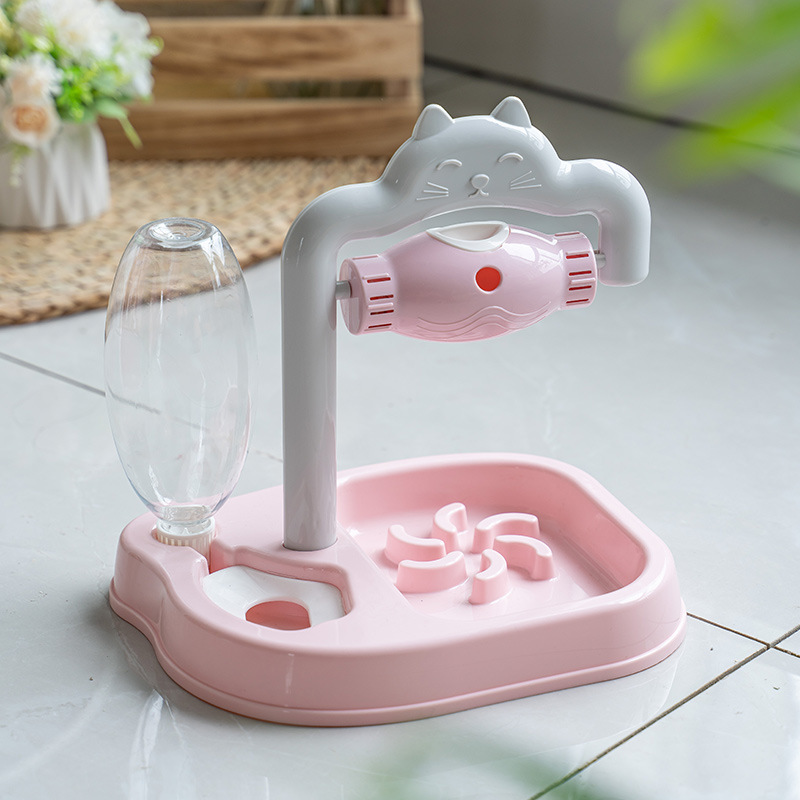 Tazón para mascotas puzzle drain food juguetes para gatos perro anti-asfixia tazón de comida lenta alimentación automática agua anti-mojado boca tazón para gatos artefactos de alivio pic 1
