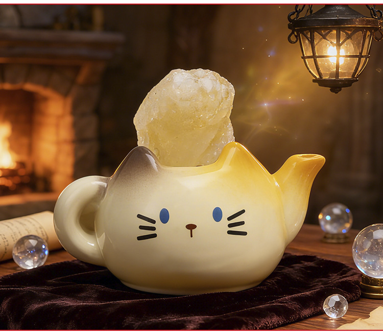 猫猫PAI福运将至能量盲盒卡通创意设计桌面摆件萌趣水晶摆件盲盒详情16