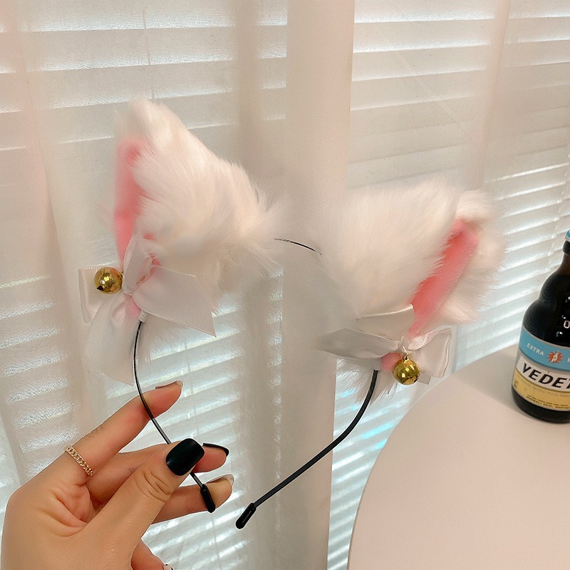 2D cat-ear hair band, Lolita headpiece, hair clip, cosplay comic exhibition Lolita hair band, maid beast ear hair accessory pic 21