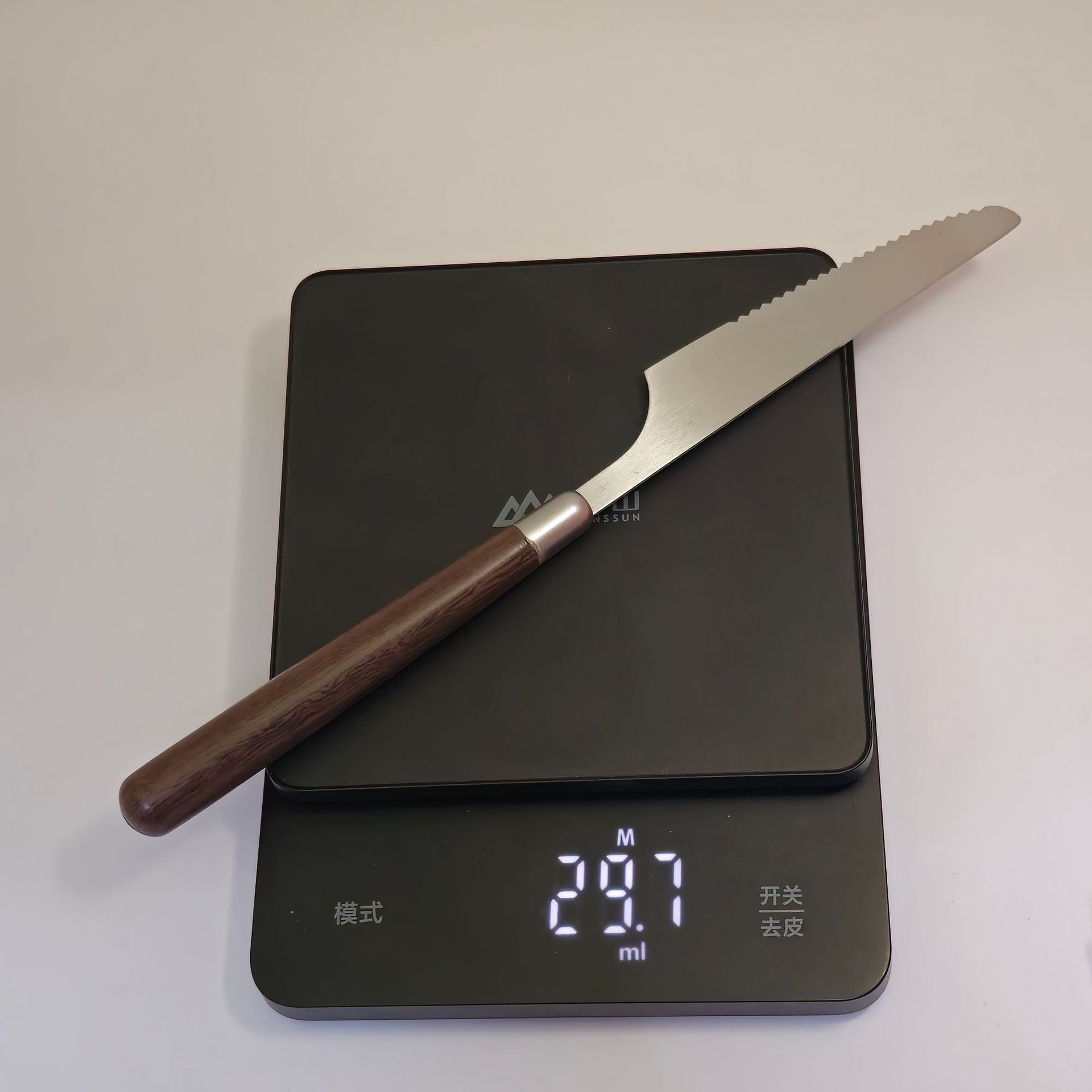 仿胡桃木柄简约质感不锈钢勺子叉子套装家用西餐餐勺高颜值餐具详情16