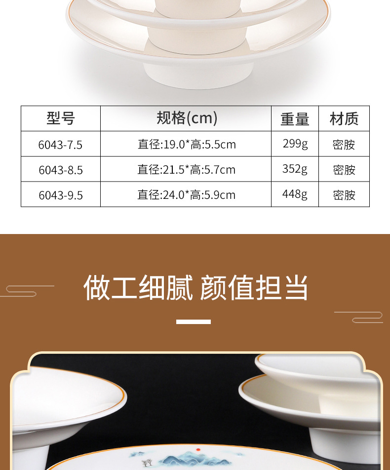 Melamine high foot plates, commercial hotel restaurant buffet cake and dessert display plates, fruit plates, cold dish plates, plastic pic 6