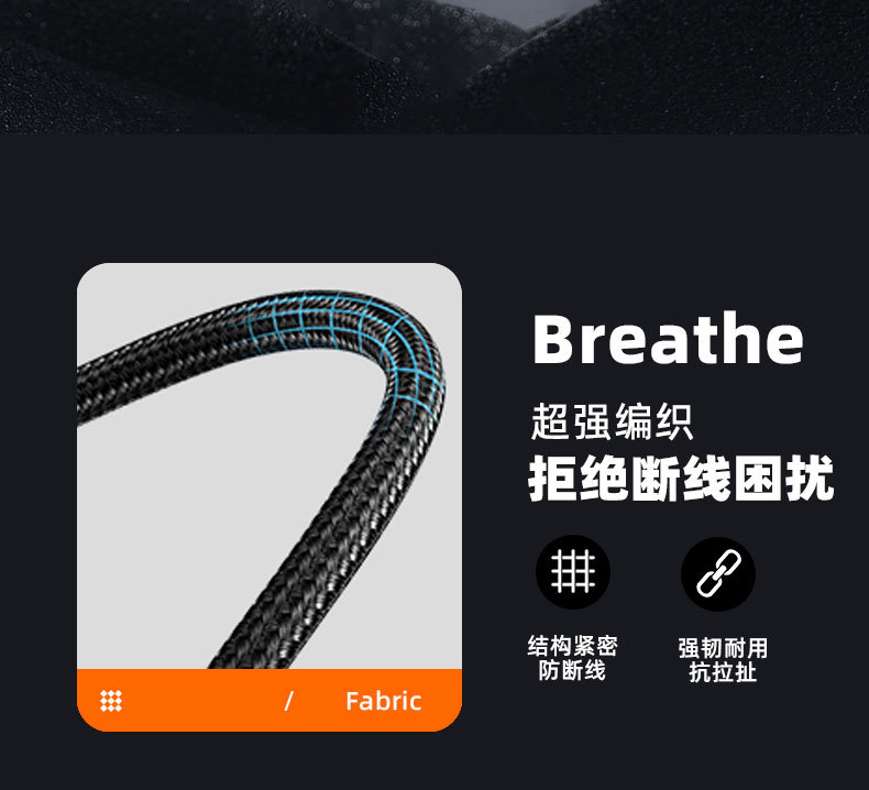 Cross-border neckband 2-in-1 charging cable PD60W multi-functional mobile phone TYPE-C interface braided lanyard data cable pic 10