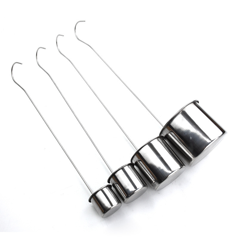 Wholesale of multiple specifications of stainless steel wine measuring spoons, round handle with hook, thickened wine whisker, wine whisker for half a jin of wine pic 14