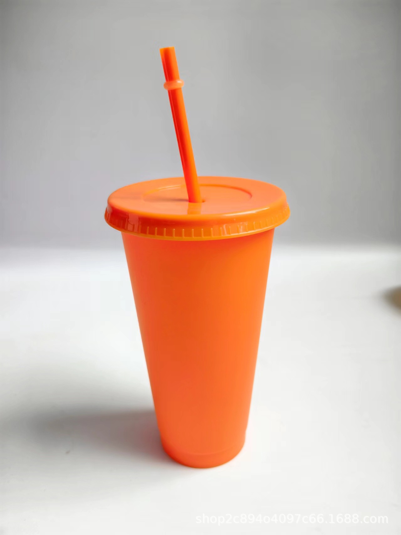 Source factory Amazon best-selling large-capacity PP milk tea cup, creative and fashionable coffee cup, portable plastic straw cup pic 6