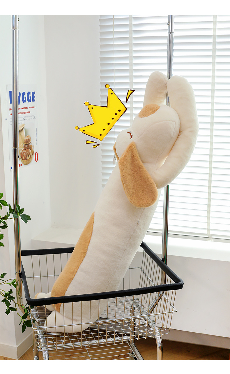 可爱趴趴狗长条抱枕毛绒玩具大号玩偶布娃娃床上睡觉枕头趴睡枕头详情33