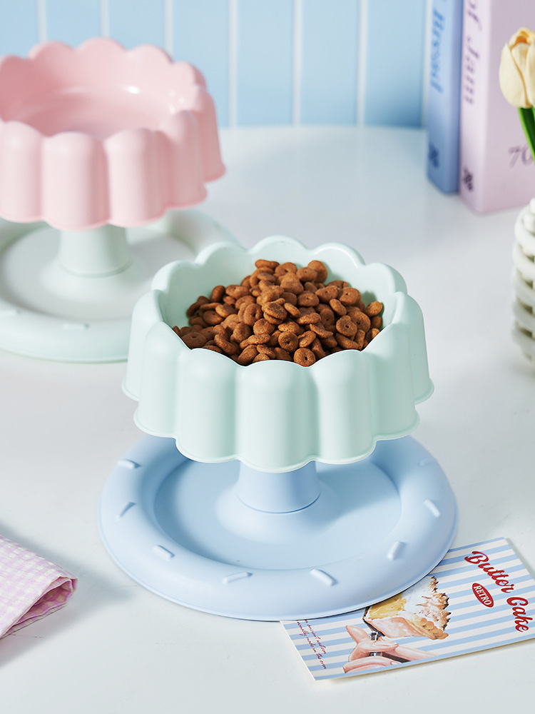 Pet stainless steel anti-knock cat food plate, high rack bowl, pet birthday bowl, dog rice bowl, detachable and easy to clean pic 13