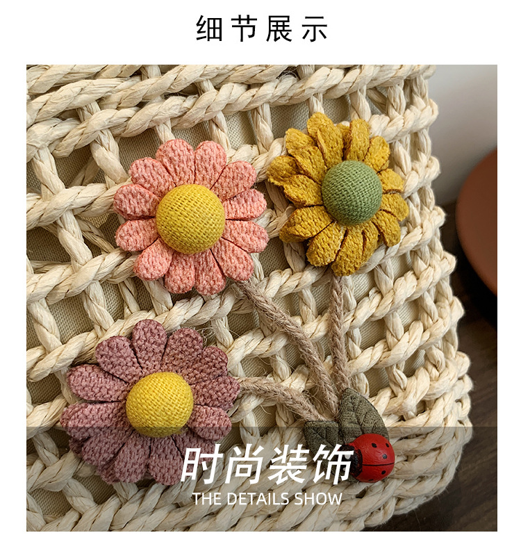 手工编织包包女2024新款潮草编沙滩包女ins日系少女单肩手提包女详情3