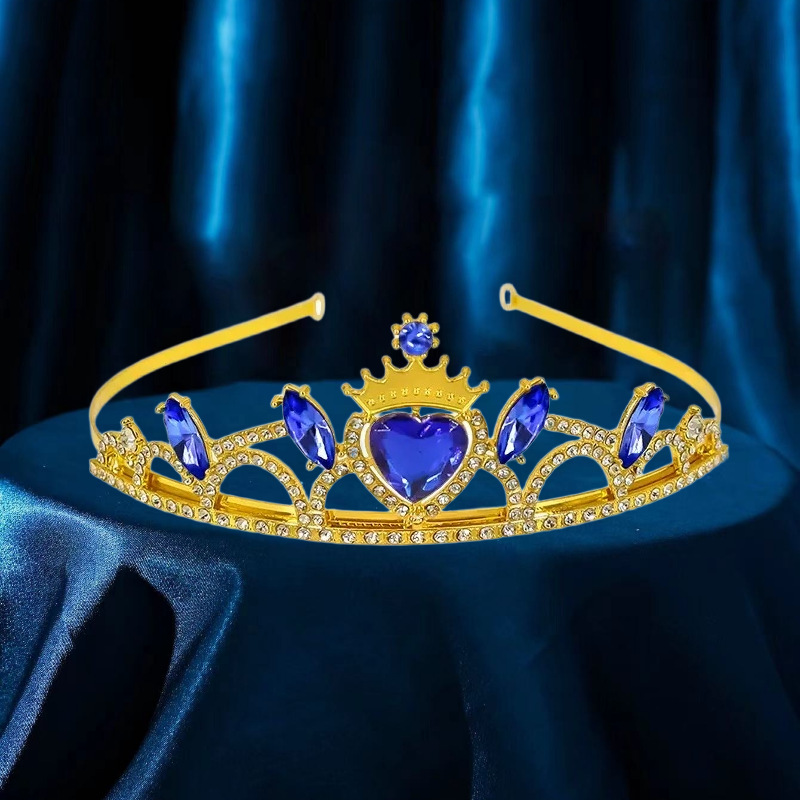 欧美式新娘皇冠水滴水晶发冠项链公主王冠生日婚礼水晶奢华大皇冠详情5