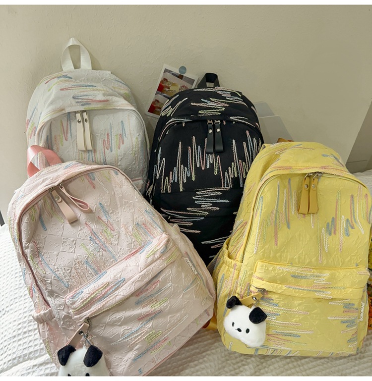 双肩包女生出游可爱少女简约大学生百搭轻便时尚春游中学上课书包详情37