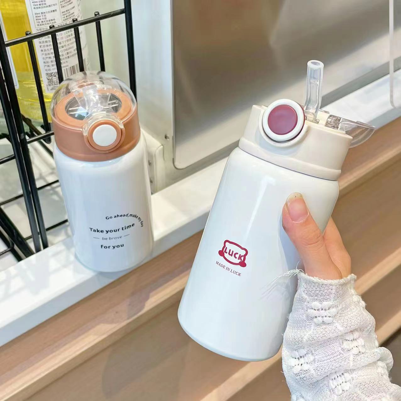 简约保温杯女生吸管杯子ins高颜值网红2025新款大人学生儿童水杯详情2