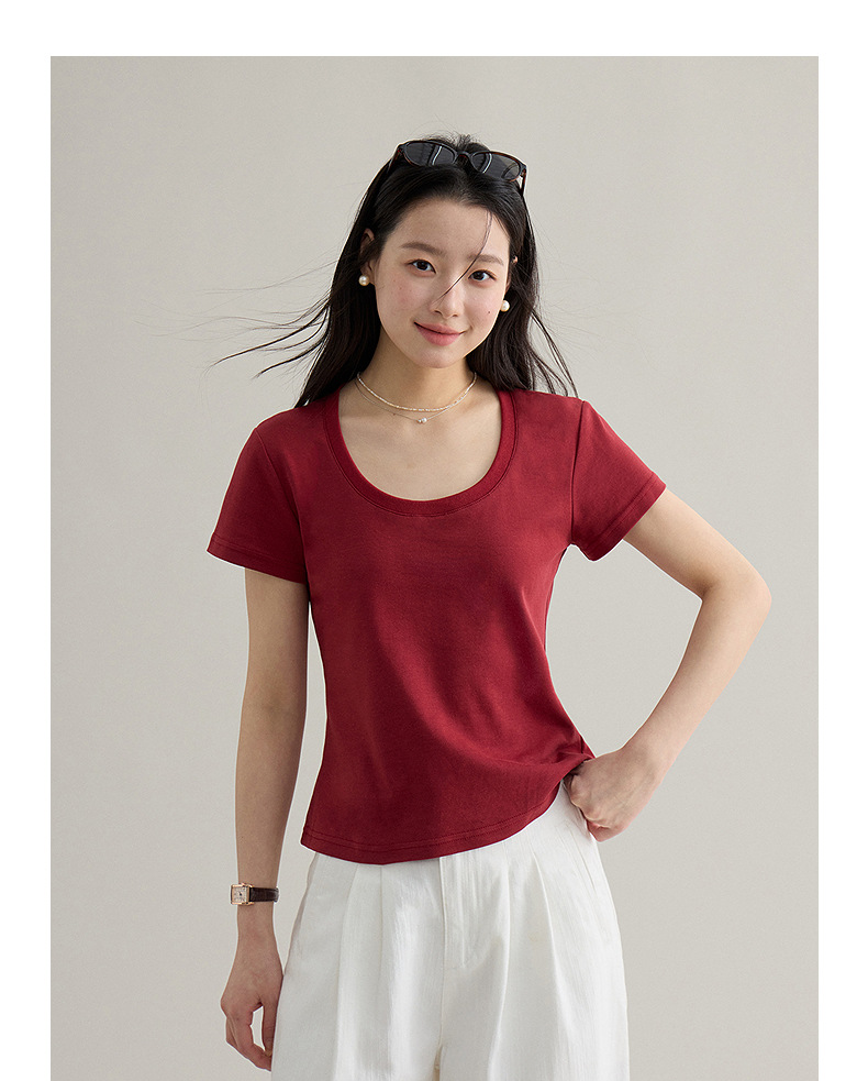 【 Blockbuster B: Super Comfortable Double-collar T-shirt with Upgraded Fabric 】 Spring short-sleeved T-shirt pic 26