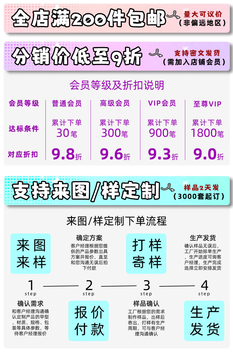 春夏穿戴甲美甲高级感小清新气质显白可拆卸成品网红美甲片指甲贴详情1