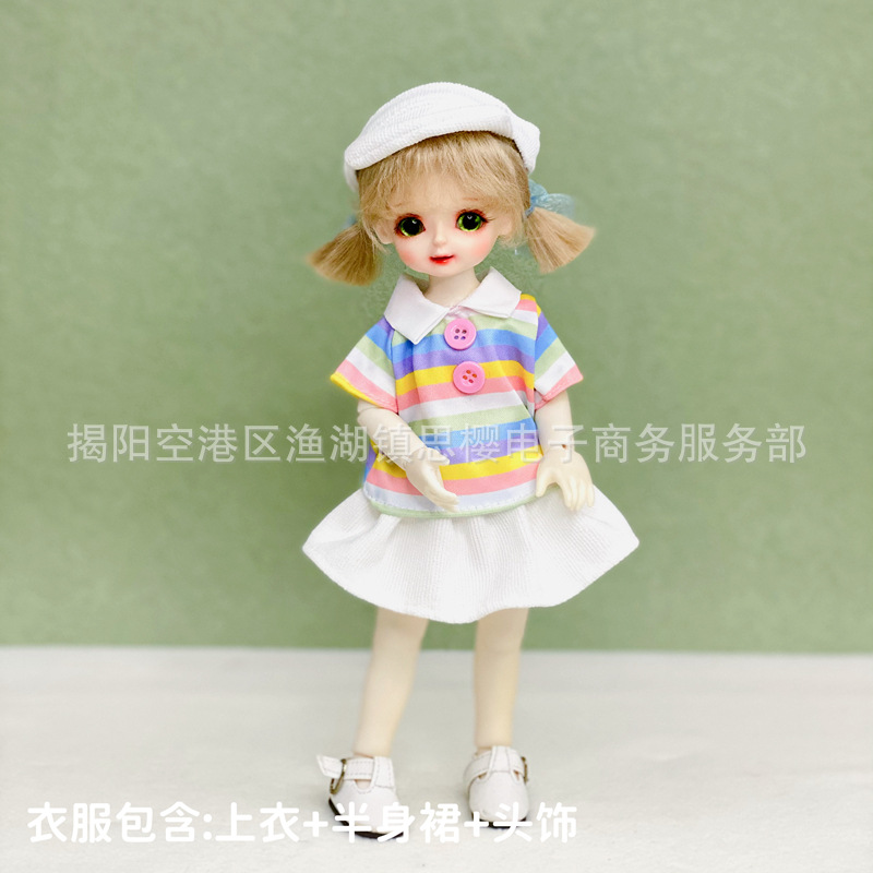 6分bjd娃娃换装衣服洛丽塔套装30厘米洋娃娃裙子连衣裙制服女仆装详情5