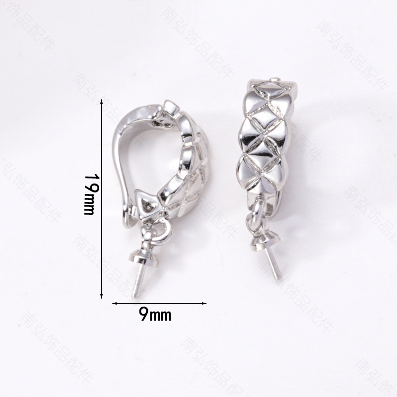 18K gold-plated color-preserving pearl necklace pendant buckle, micro-inlaid universal buckle strap, sheep eye needle empty stand accessory diy accessory pic 13