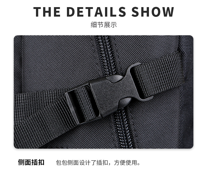 双肩背包男士黑色跨境双肩背包笔记本电脑包定 制LOGO双肩包厂家详情17