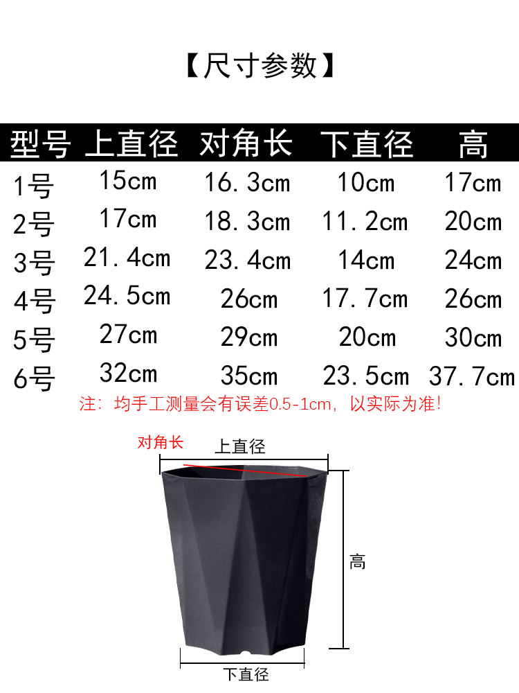 散尾葵大花盆家用客厅简约塑料加厚龟背竹绿植树脂仿瓷大口径花盆详情13