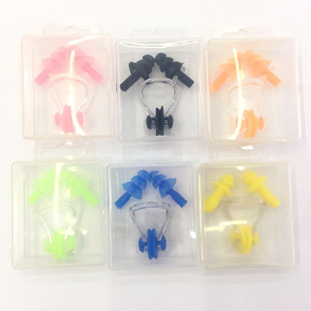 硅胶耳塞盒装鼻夹耳塞泳具套装游泳装备用品儿童成人防水耳塞鼻夹详情7