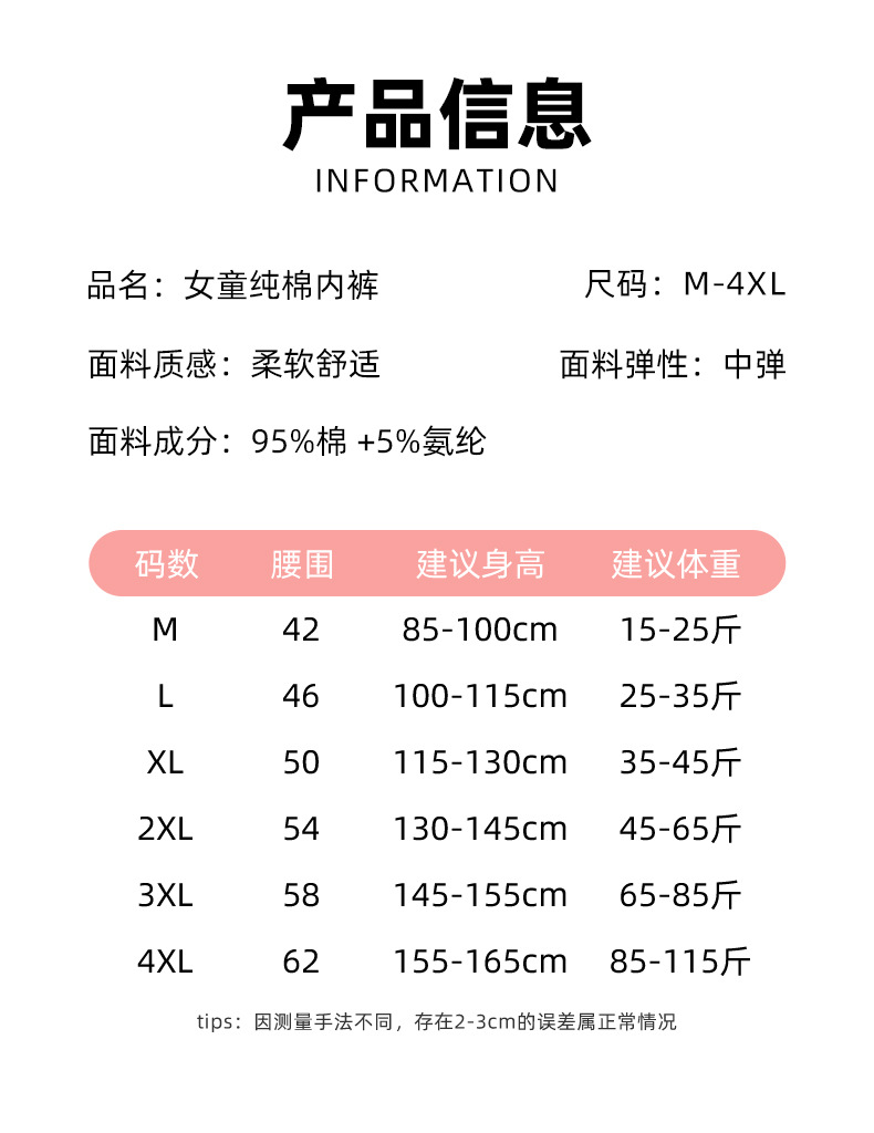 女童内裤纯棉a类棉宝宝儿童平角裤女孩小童四角裤不夹屁屁短裤夏1详情12