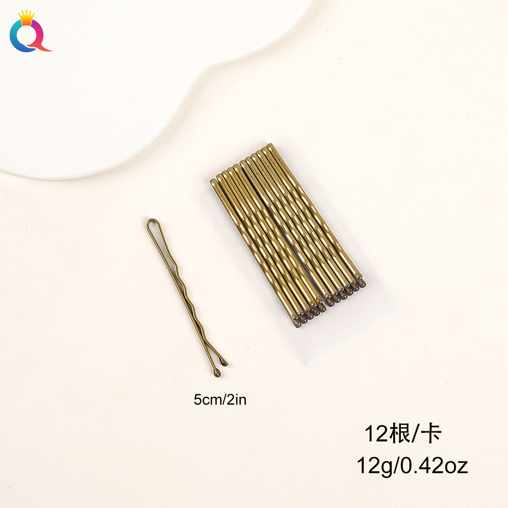 Wholesale of Qiyue Classic black straight clips, durable lacquered hair clips, braided hair clips, broken hair bangs clips and side clips pic 56