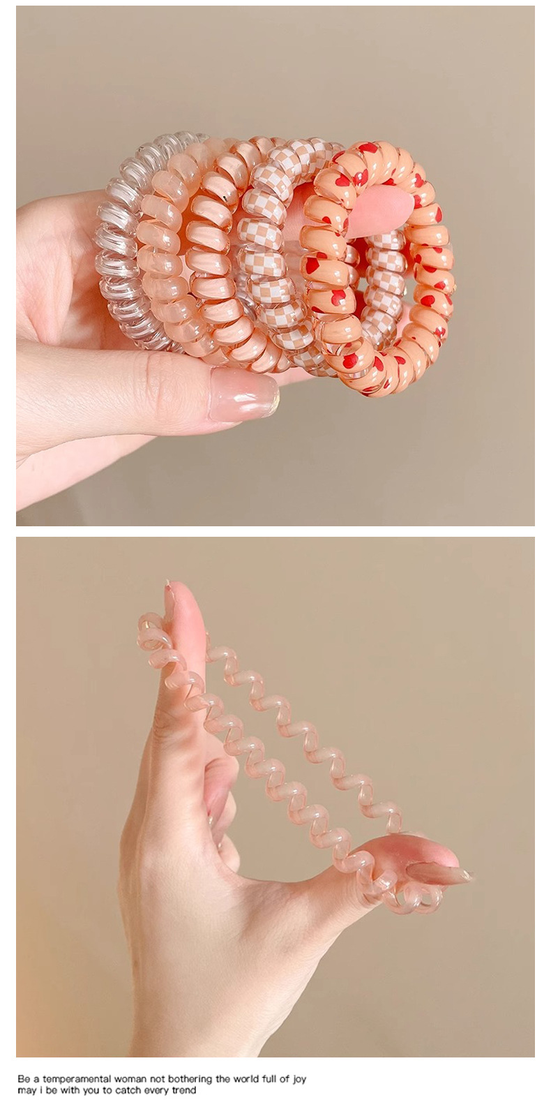 高级感电话线发圈女生扎发发绳高弹力耐用橡皮筋2025新款头绳发饰详情17