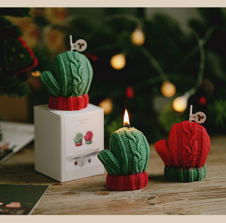圣诞节装饰品手工伴手礼礼品跨境创意蠟燭圣诞手套香薰蜡烛定制详情10
