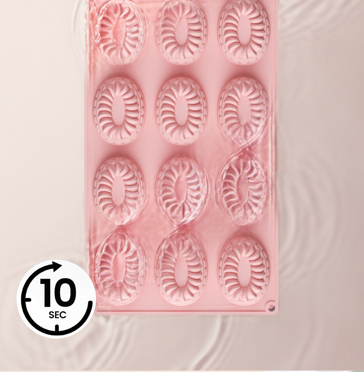 New 12-piece French mousse cookie series food-grade silicone mold chocolate pudding baking cake mold pic 4
